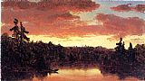 Sunset on Lake George by Sanford Robinson Gifford